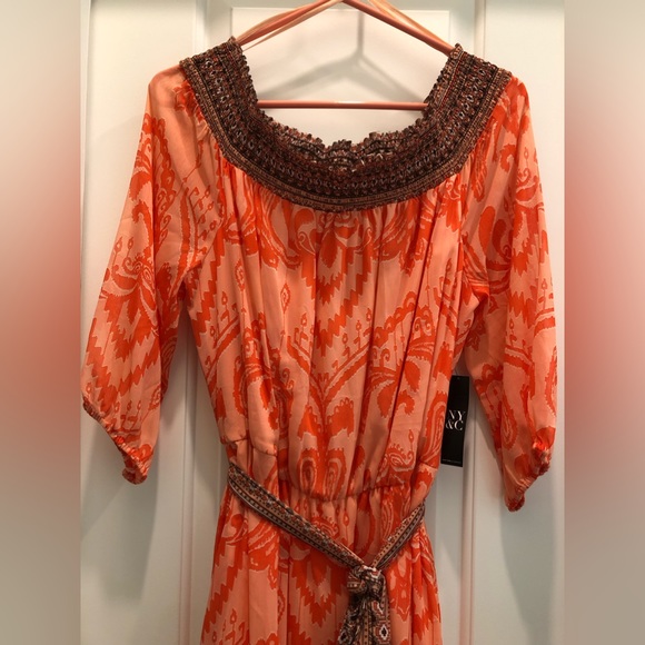 NY&C Orange Dress size Large NWT - Picture 2 of 6